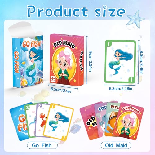 Wkchxd Go Fish Card Game Old Maid Card Game Games for Kids Ages 48 Kid Toddler Card Games for Family Game Night Classroom Table Travel Camping Games Stocking Stuffers Birthday 2 Pack - Image 5