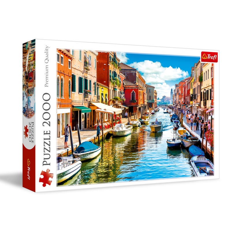 Trefl Murano Island, Venice 2000 Piece Jigsaw Puzzle Red 38"x27" Print, DIY Puzzle, Creative Fun, Classic Puzzle for Adults and Children from 15 Years Old - Image 1