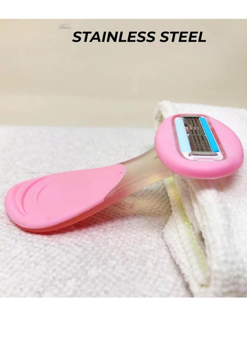 NIKITA.VIVI Women Shaving Razor for Sensitive Skin Face Razor for Women Facial Hair Dermaplaning Tool 4 Blades Instant and Painless Hair Removal for Facial Forehead Skin Upper Lip Hair Removal - Image 2