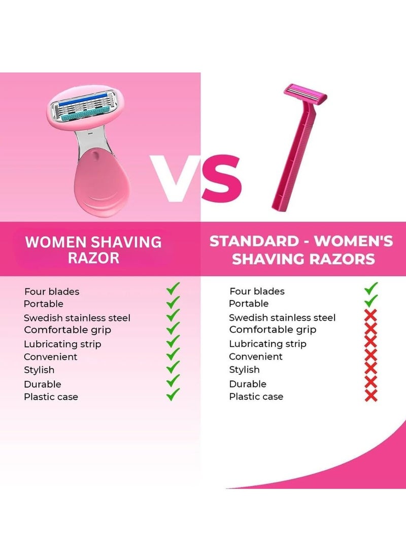 NIKITA.VIVI Women Shaving Razor for Sensitive Skin Face Razor for Women Facial Hair Dermaplaning Tool 4 Blades Instant and Painless Hair Removal for Facial Forehead Skin Upper Lip Hair Removal - Image 5