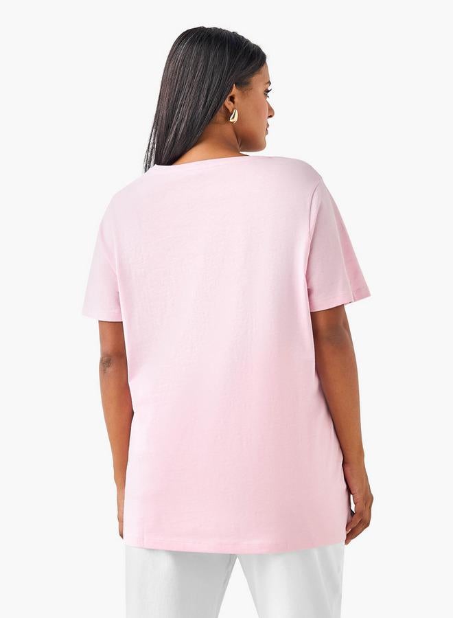 Ulla Popken Plus Size Ulla Popken Graphic Print T-Shirt - Image 3