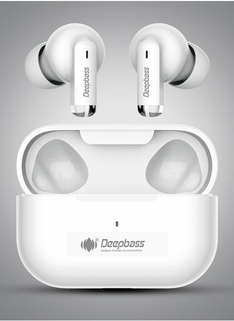 TWS-X1: StrongSignal™ Wireless Earbuds | ParticleSolve™ ANC | Android Developer Optimized | USB-C Fast Charge - White