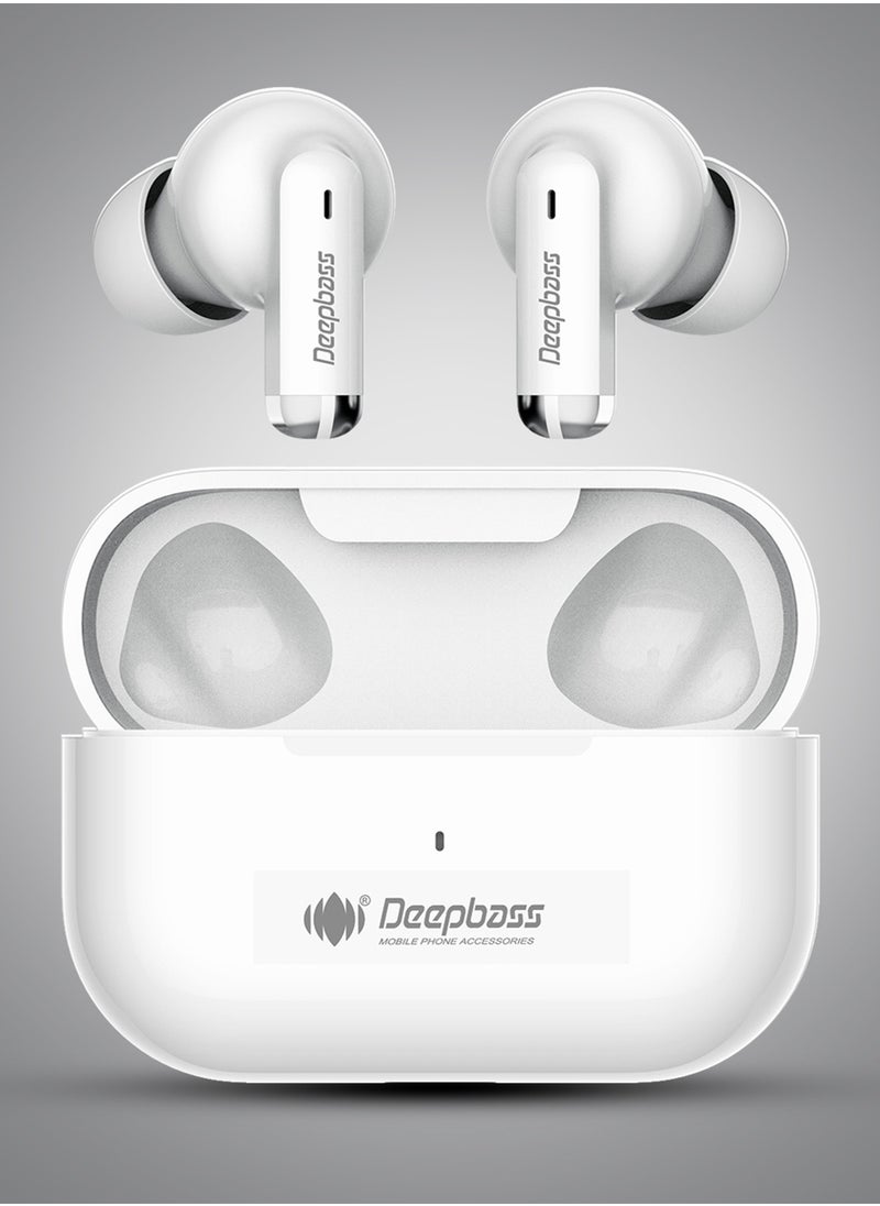 TWS-X1: StrongSignal™ Wireless Earbuds | ParticleSolve™ ANC | Android Developer Optimized | USB-C Fast Charge - White