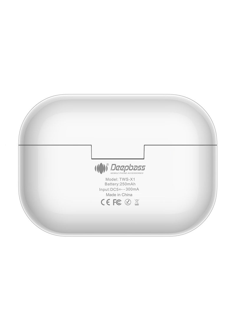 TWS-X1: StrongSignal™ Wireless Earbuds | ParticleSolve™ ANC | Android Developer Optimized | USB-C Fast Charge - White