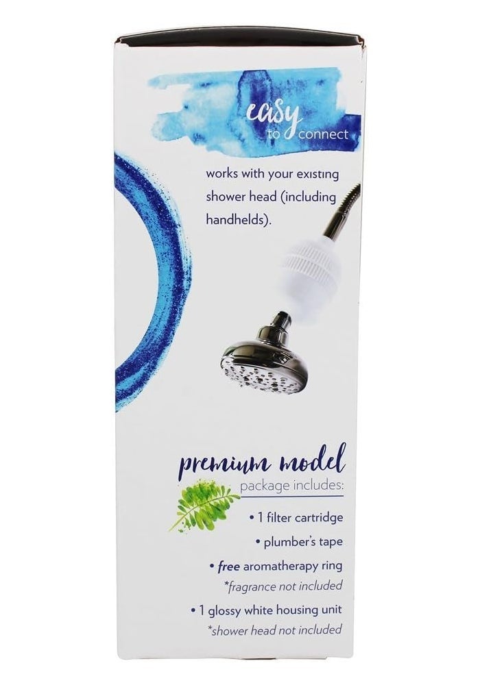 New Wave Enviro Premium Shower Filter System with Aromatherapy Ring - White - Image 2