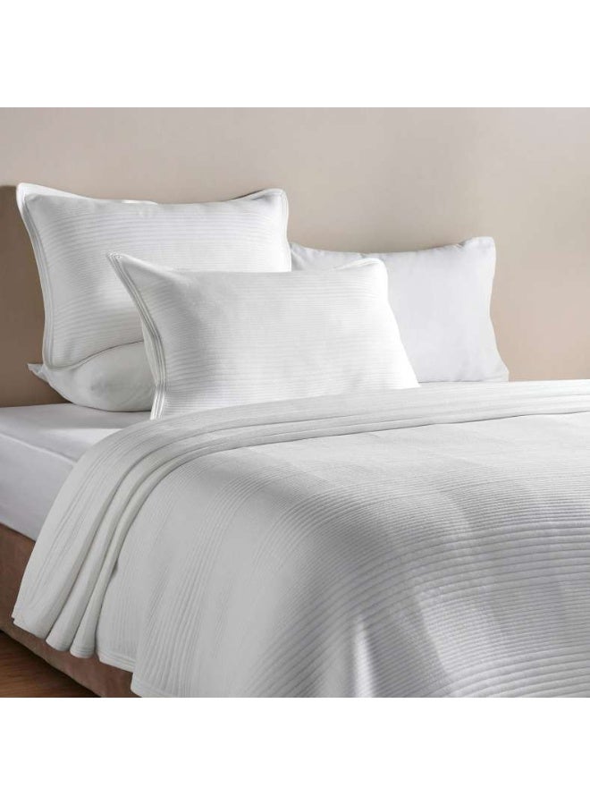 Pan Home Cloud Comfort Quilted Bedspread Set - White - Image 1
