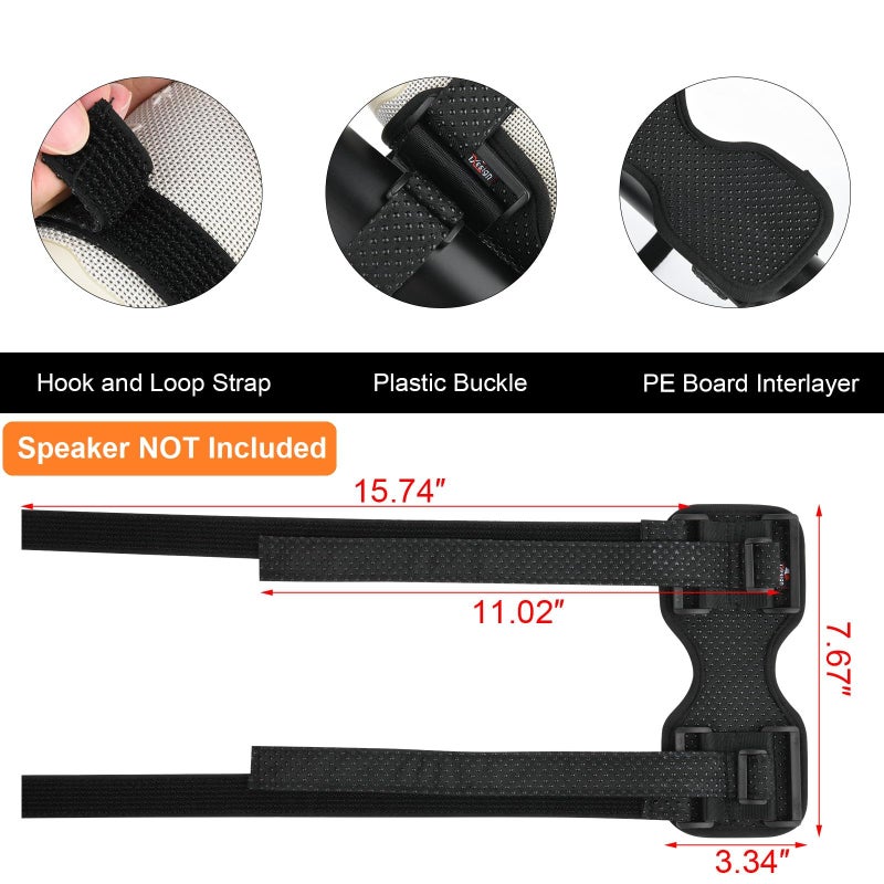 TXEsign Portable Speaker Mount for Bike/Golf Cart/Boat Railing, Adjustable Strap Bike Speaker Holder Attachment for JBL Charge 5/Charge 6/Flip 5/Flip 6/Flip 7/Beats Pill - Image 2