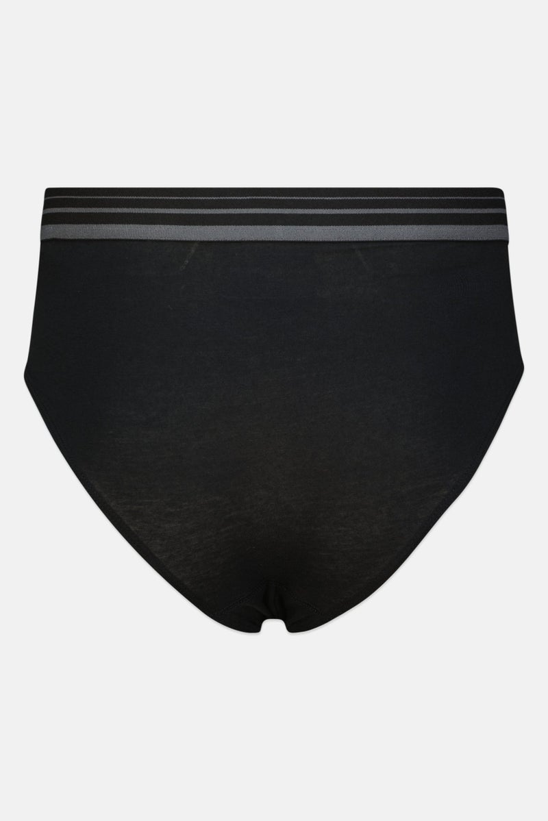 GAS Men 2 Pieces Brand Logo Pull On Brief, Black - Image 2
