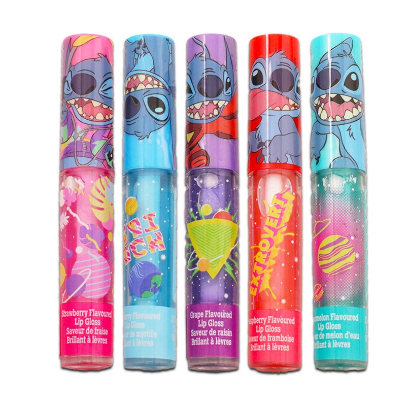 Lilo & Stitch Stitch Lip Gloss Bundle for Girls â€“ 5 Pack of Stitch Glosses for Lips in Assorted Flavors Plus Stickers, More | Stitch Party Favors for Kids - Image 2