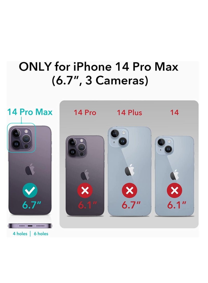 MUNTAQI iPhone 14 Pro Max Case, MagSafe Phone Case Supports Magnetic Wireless Charging, Shockproof Military-Grade Protection, Scratch-Resistant, Classic Hybrid Cover for iPhone 14 Pro Max, Clear Black - Image 2