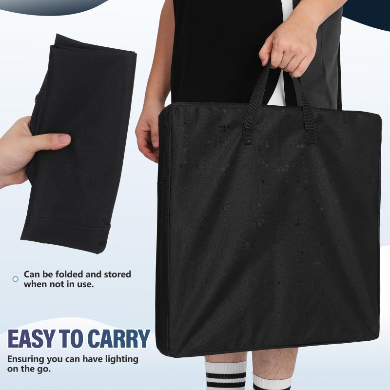 18 بوصة حقيبة تخزين ضوء حلقة محمولة بسحاب لحمل السفر لبث الفيديو المباشر - Image 4
