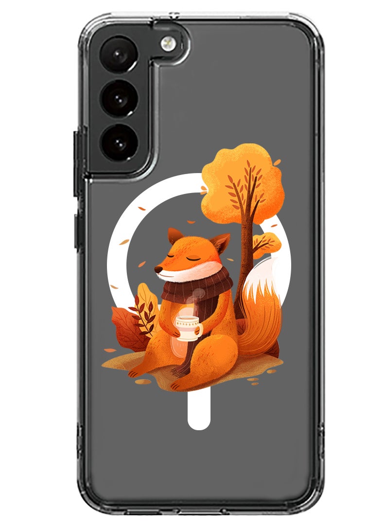 Theodor Magnetic Case for Samsung Galaxy S23 6.1-inch Compatible with MagSafe Wireless Charging, Shockproof Phone Bumper Cover Fox - Image 1