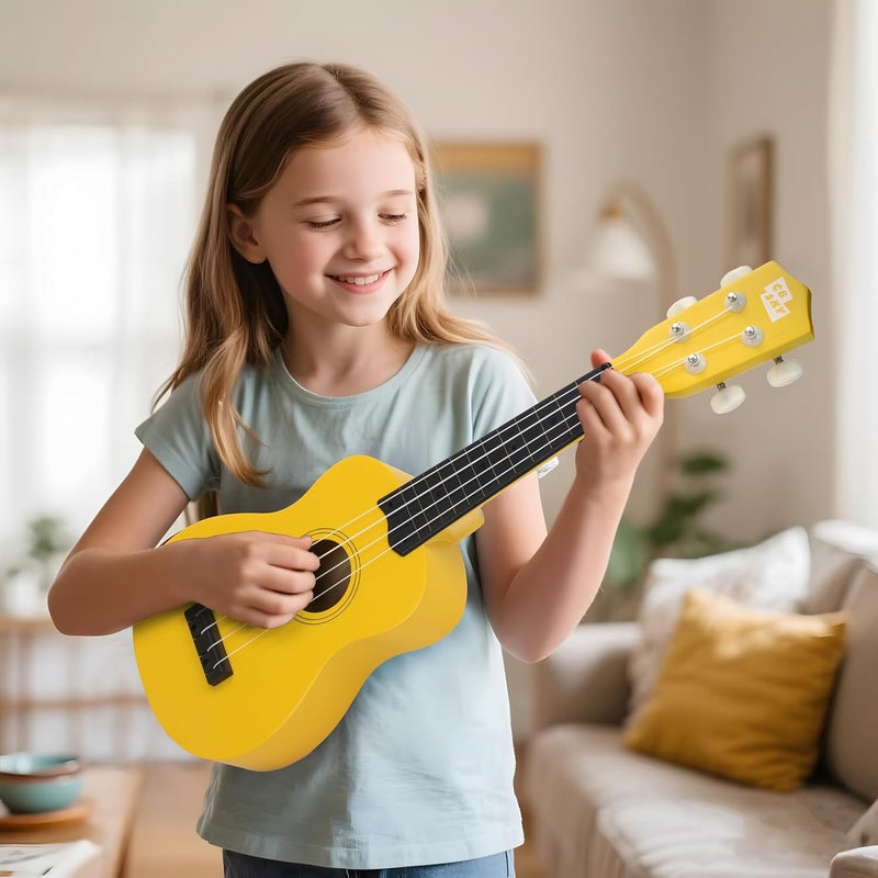 CB SKY Soprano Ukulele 21"/53cm for kids, beginners and students (Yellow) - Image 5