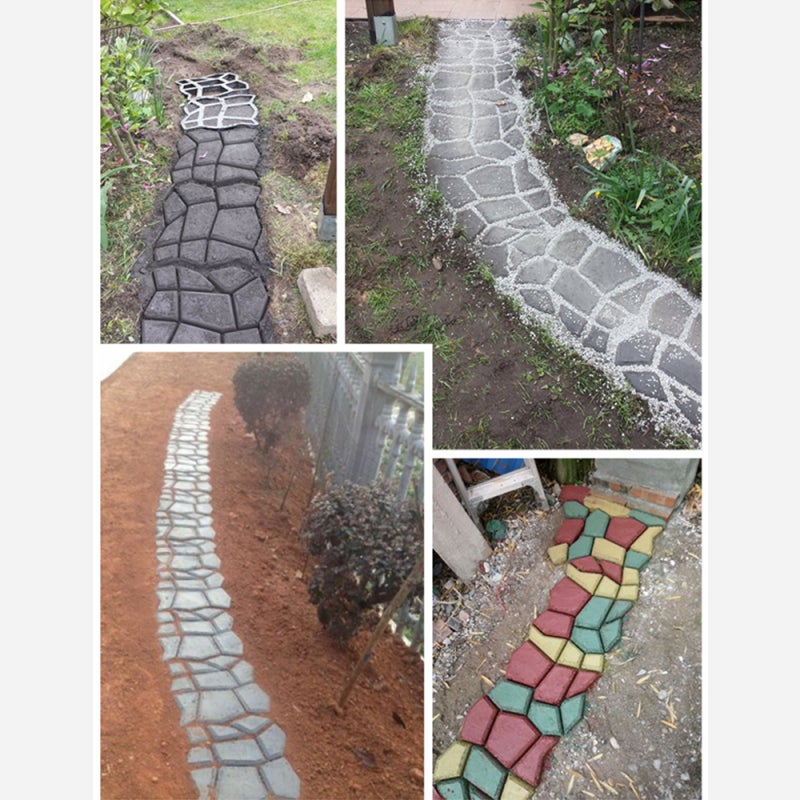 Paving Mould 1PC Thickened Tough ABS Material Reusable Walk Maker - Easy To Install Path Maker for Home Patios Paths Courtyards Driveways - Image 2
