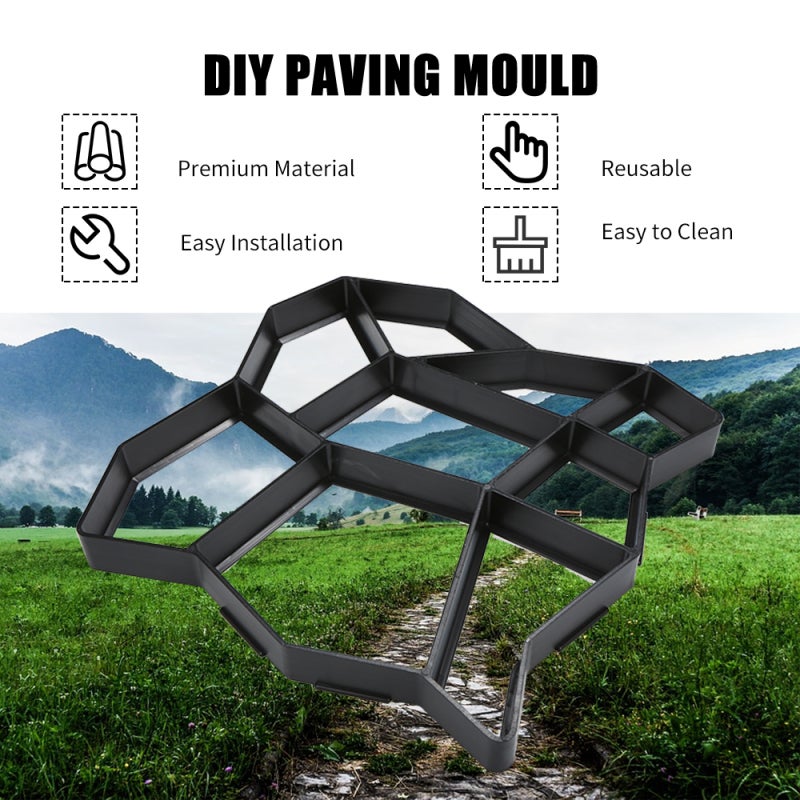 Paving Mould 1PC Thickened Tough ABS Material Reusable Walk Maker - Easy To Install Path Maker for Home Patios Paths Courtyards Driveways - Image 5