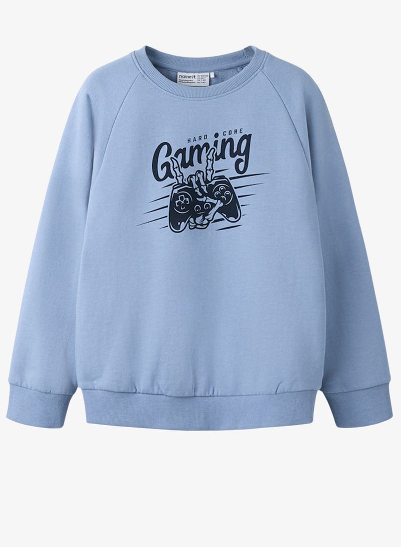 نيم ات سويت شيرت أطفال بياقة مستديرة بطبعة جرافيك - Image 1