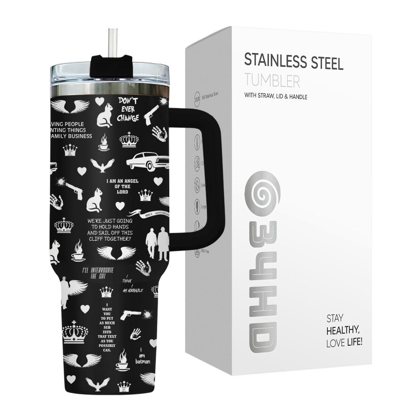 34HD Brothers Movie Tumbler 40 Oz Stainless Steel With Handle, Funny Natural Mug, Gifts for Men Women Movie Lovers - Image 4