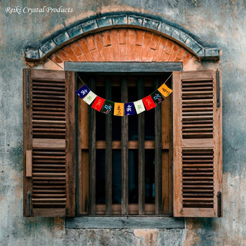 Aternal 5 قطع علم التبت لتزيين الدراجات علم صلاة بوذي صغير علم فخامة لاداخ ملحقات الدراجات عناصر ديكور للدراجات والدراجات المنزلية، حجم صغير - Image 5