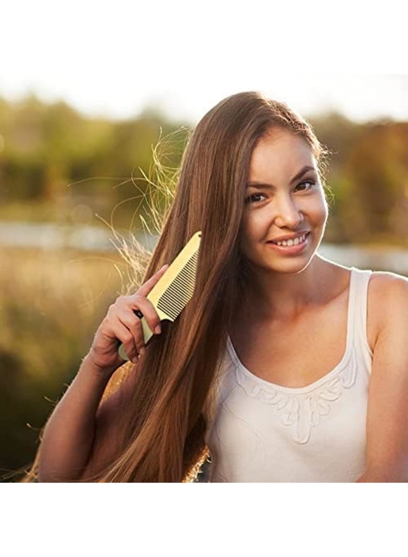 Luckam مجموعة أمشاط حلاقة معدنية من 3 قطع، فولاذ مقاوم للصدأ، مشط للتصفيف والقص، فرشاة حلاق للرجال والنساء وصالونات الحلاقة - Image 5