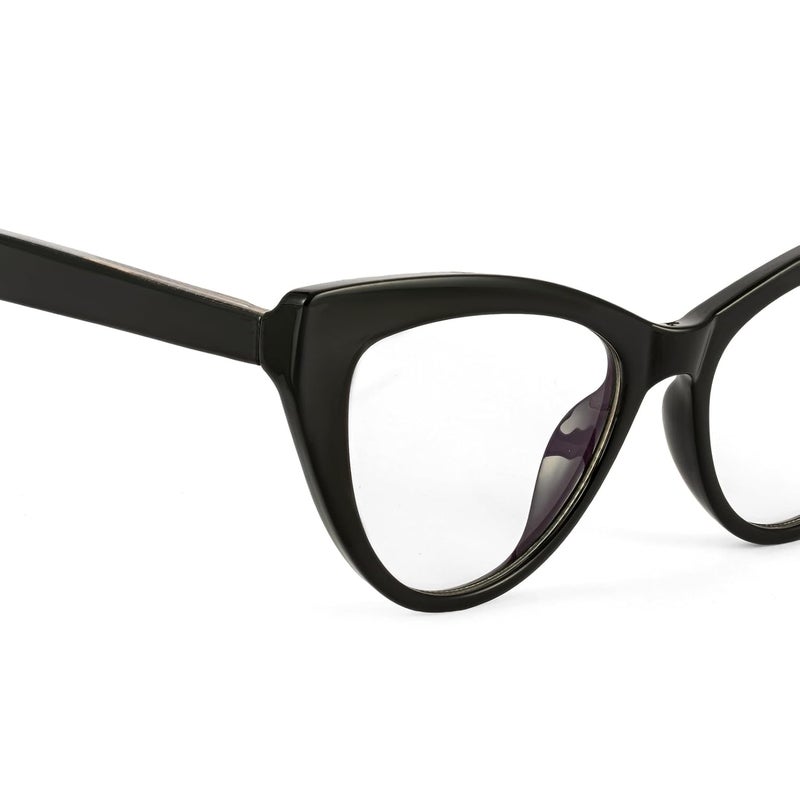 PERKEY Store Cateye Black Eye Glasses for Women | Blue Light Blocking | Computer Glasses | TR90 Metal Frame - Image 5