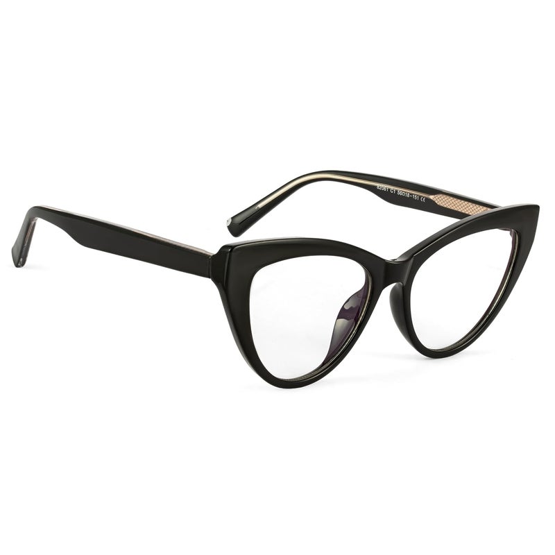 PERKEY Store Cateye Black Eye Glasses for Women | Blue Light Blocking | Computer Glasses | TR90 Metal Frame - Image 1