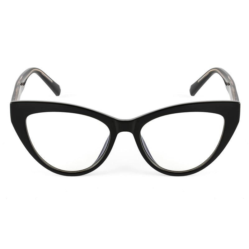 PERKEY Store Cateye Black Eye Glasses for Women | Blue Light Blocking | Computer Glasses | TR90 Metal Frame - Image 2