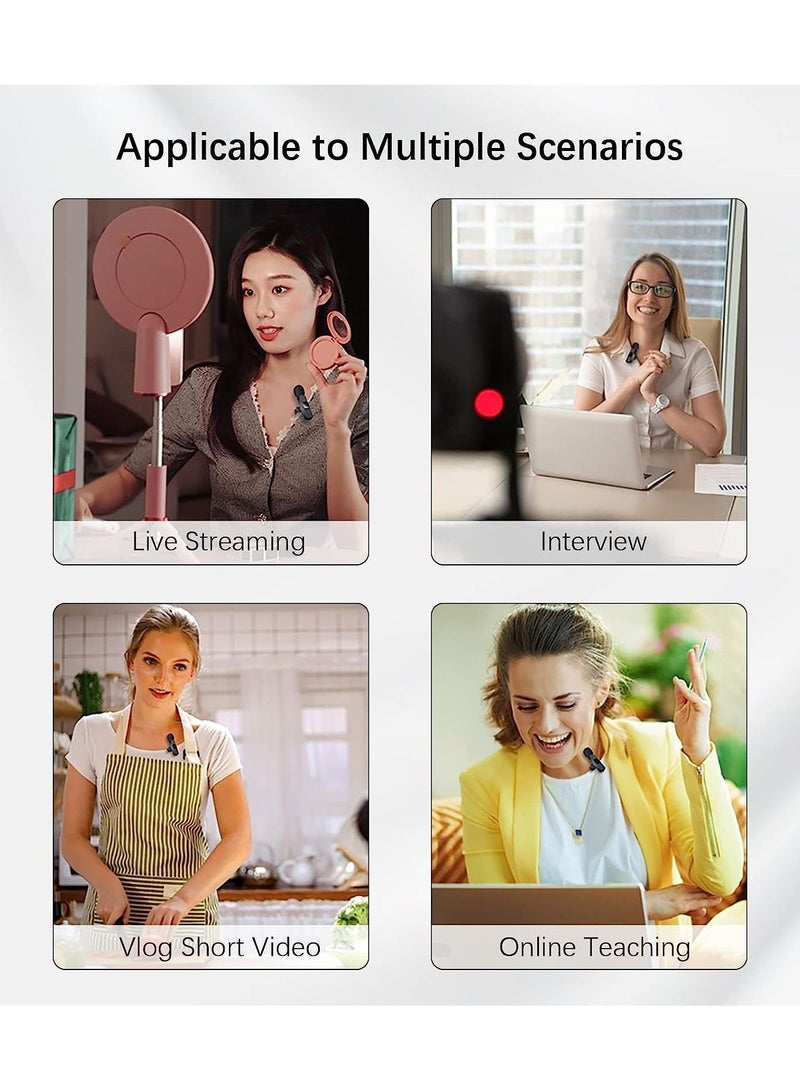 Wireless Lavalier Microphone for USB C Smartphone, Plug and Play Mini Mic for YouTube TikTok Live Streaming Gaming K Song Recording Auto Noise Reduction (USB C 1) - Image 4