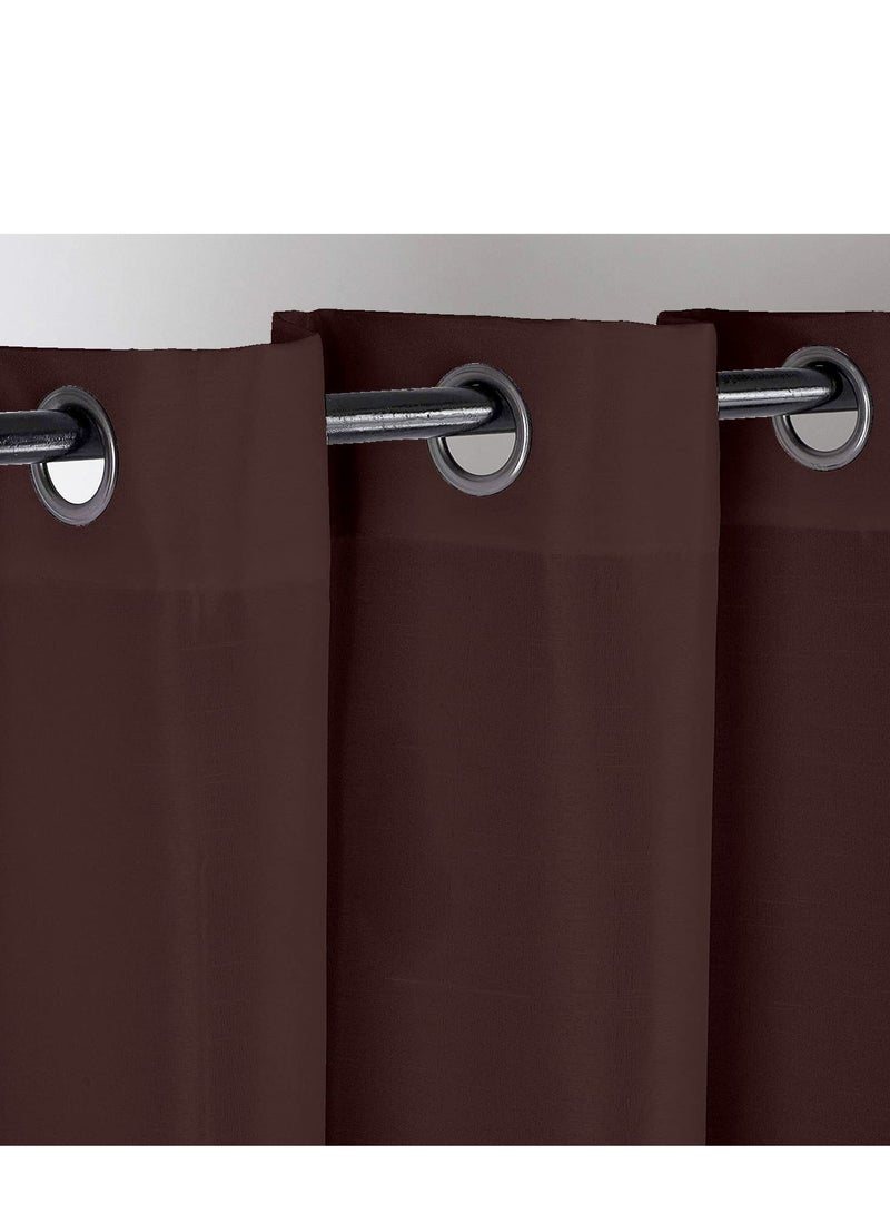 Umeema Blackout Window and Door Curtains for Bedroom, Living room with Grommet Top (Width 150cm and Length 270cm) Two pieces set. (Choclate Brown)  - Image 4