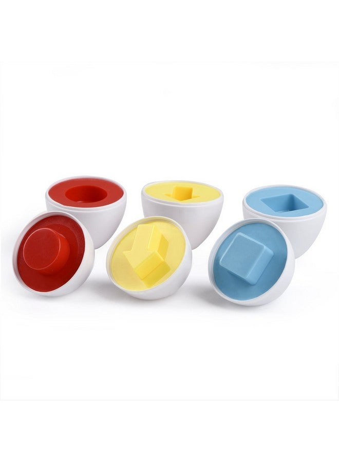 Hhyn Matching Eggs Set with Beige Eggs Holder, Upgraded Toddler Egg Toys Learning Shapes and Colors Educational Puzzle Sorting Games Improve Motor Skills for Kids Easter Gift, 12 Eggs - Image 5