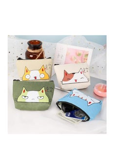 Oasisgalore 4 Pack Canvas Coin Purse Coin Bag Zipper Change Pouch Small Wallet Wallet for Gift  - Image 3