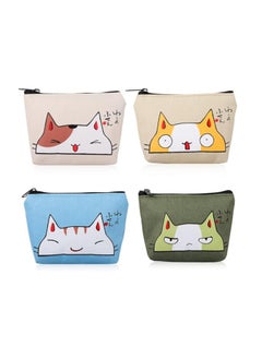 Oasisgalore 4 Pack Canvas Coin Purse Coin Bag Zipper Change Pouch Small Wallet Wallet for Gift  - Image 1