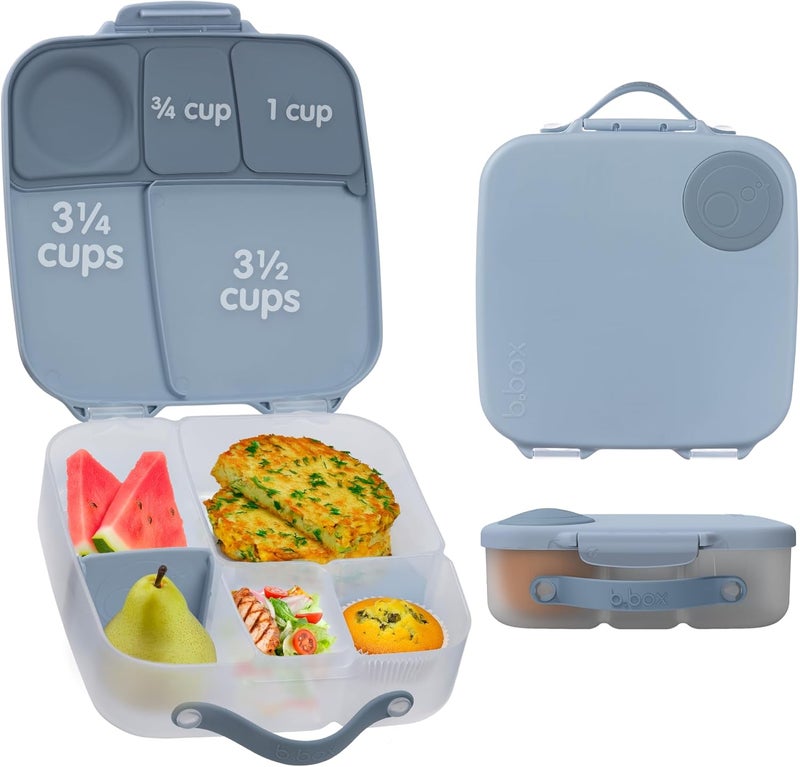 b.box Jumbo Bento Lunch Box for Kids - 4 Compartment Leak-Proof Design with Gel Cold Pack - Image 1