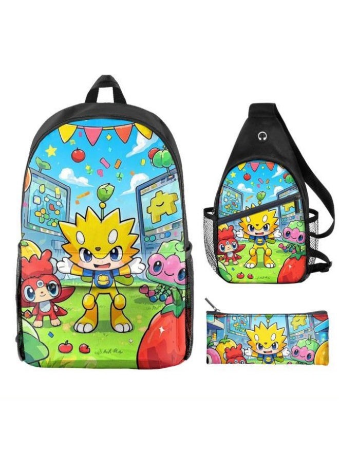 Universal cartoon new three-piece schoolbag - 454  - Image 2