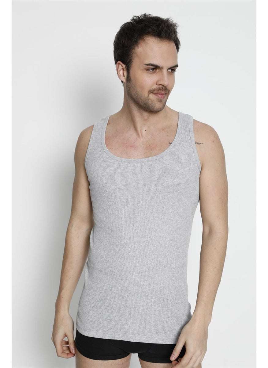 Arma Yıldız - Arma Star Men's Gray Fitted Camisole Undershirt 3-Pack - Image 1