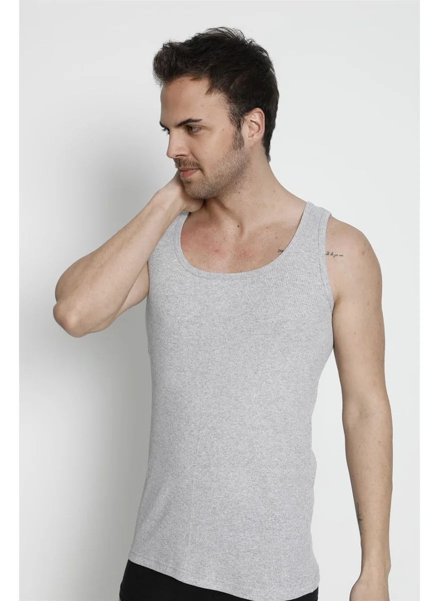 Arma Yıldız Arma Star Men's Gray Fitted Camisole Undershirt 3-Pack