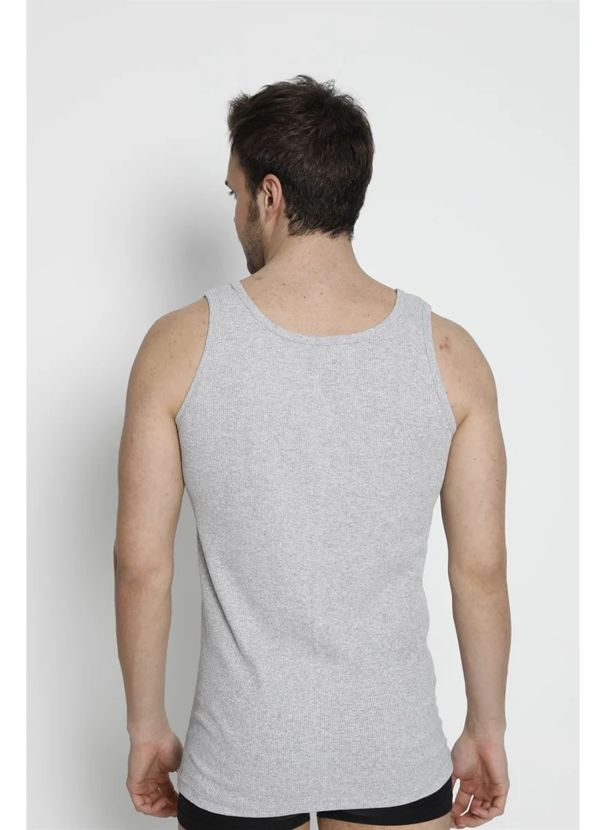 Arma Yıldız Arma Star Men's Gray Fitted Camisole Undershirt 3-Pack