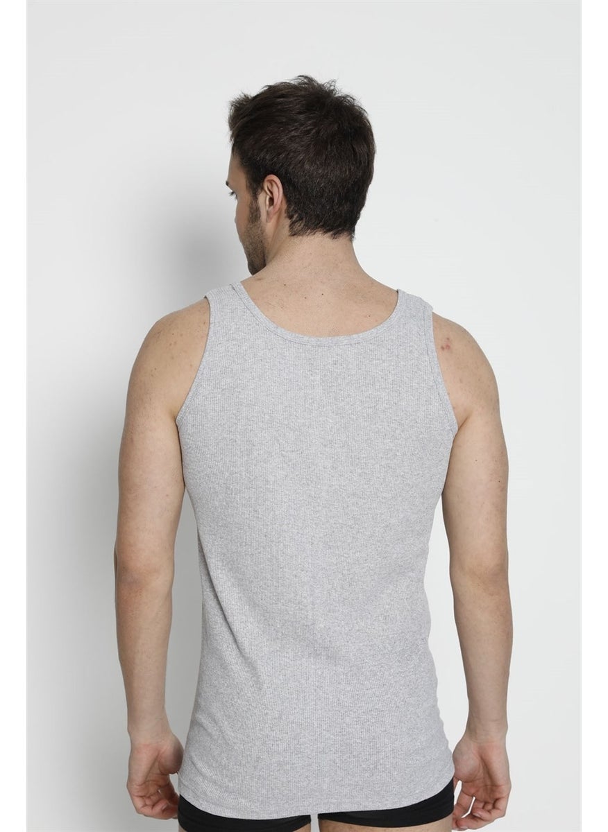 Arma Yıldız - Arma Star Men's Gray Fitted Camisole Undershirt 3-Pack - Image 1