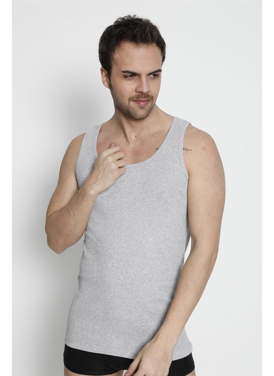 Arma Yıldız - Arma Star Men's Gray Fitted Camisole Undershirt 3-Pack - Image 1
