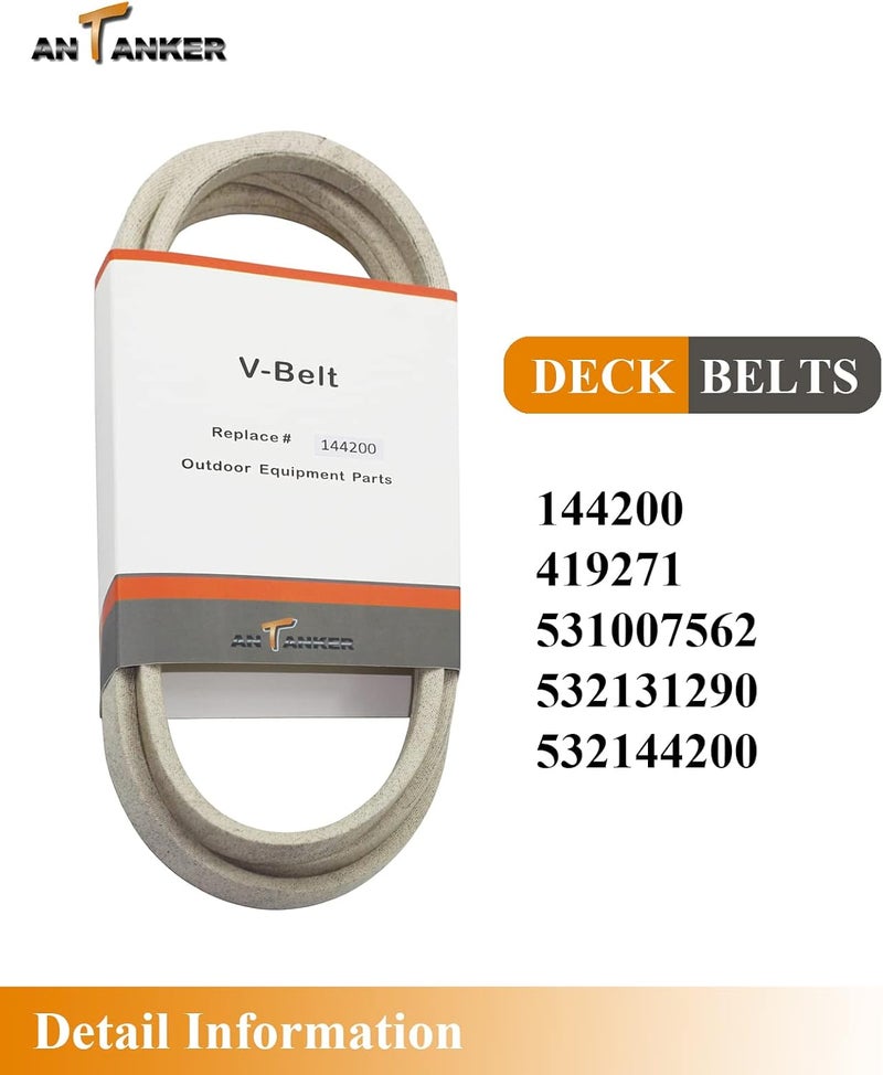 Antanker Deck Belt fit for 144200 Replaces for Husqvarna AYP Craftsman 24104 523144200, 88.5'' Kevlar V Belt - Image 4