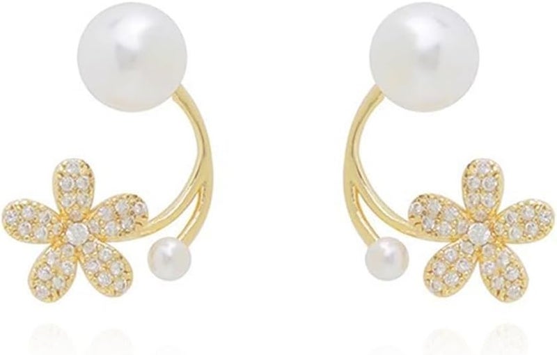 Nan 1 Pair Gold Hood Earrings for Women - Lightweight Metal Stud Earrings - Image 4