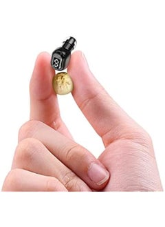 Invisible Bluetooth Earbuds Smallest Single Tiny Hidden Headphones for Work Sleep Ear Buds Mini Spy Microphone Wireless Hidden Secret Micro Wireless Earbuds for Small Ears Discreet Earpiece - Black