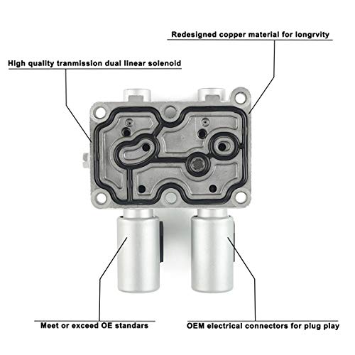CAC Transmission Dual Linear Solenoid 28020-PLX-305 90428D 88957A for Honda Civic 2001-2005 01-05 1.7L 2.0L 1.3 - Image 2