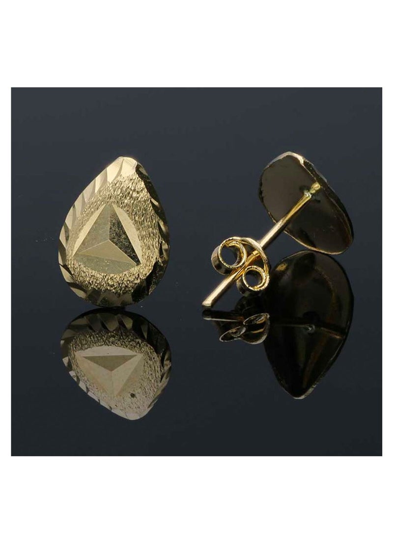 FK Jewellers - Gold Pear Shaped Stud Earrings 18KT - FKJERN18KU3054 - Image 1