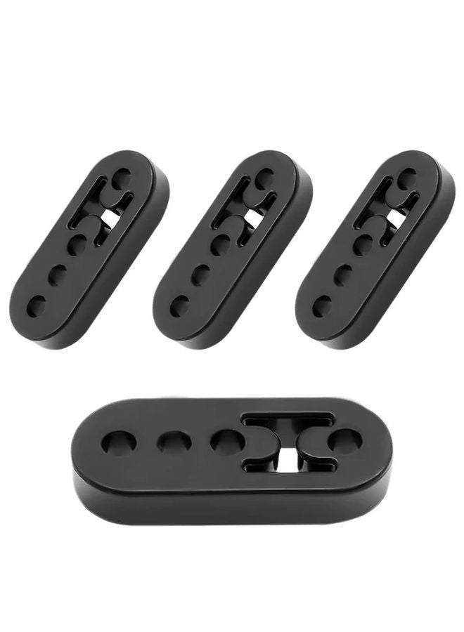 4 قطع من علاقات العادم المطاطية عالية الكثافة باللون الأسود لدعم الشاكوش الثقيل - Image 2