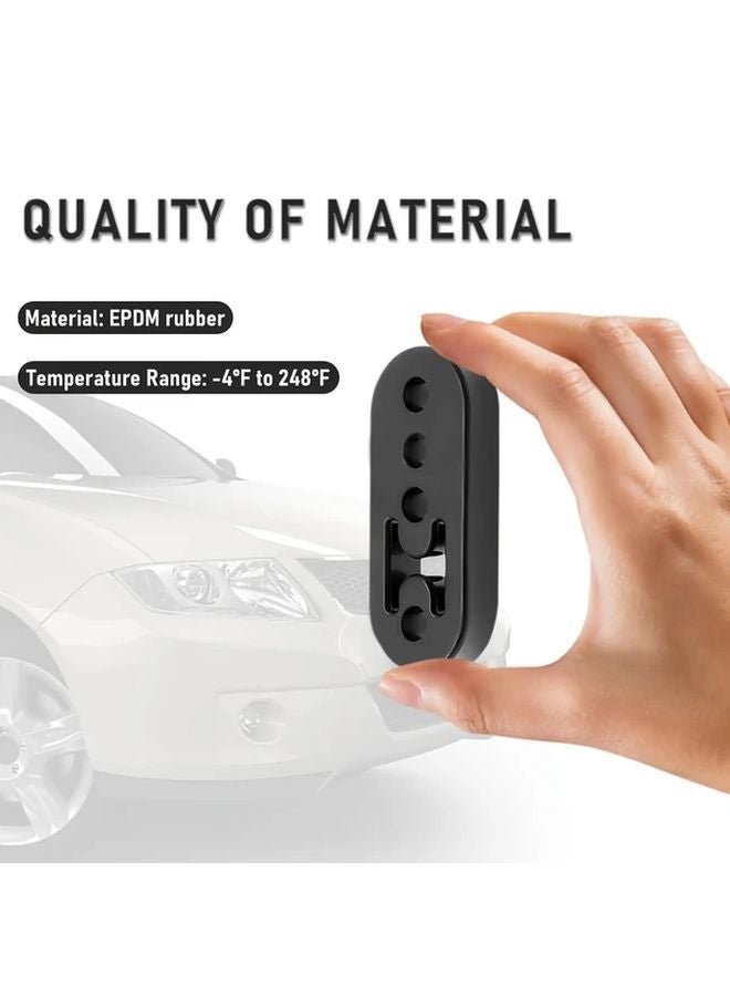 4 قطع من علاقات العادم المطاطية عالية الكثافة باللون الأسود لدعم الشاكوش الثقيل - Image 5