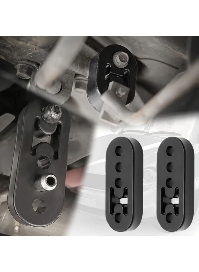 4 قطع من علاقات العادم المطاطية عالية الكثافة باللون الأسود لدعم الشاكوش الثقيل - Image 4