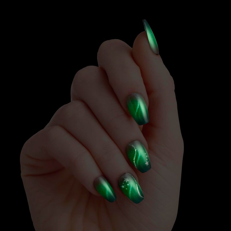 imPRESS X WICKED: FOR GOOD Press On Nails, â€˜Unleash Your Magicâ€™, Green, Medium Coffin, New Improved Adhesive, Up To 10 Day Hold, Includes 30 Fake Nails, 1 Prep Pad, 1 Manicure Stick, 1 Mini File - Image 5