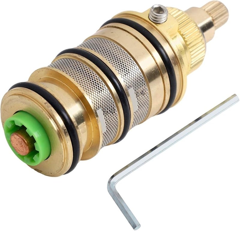 H 1 Valve Core Thermostatic Cartridge Brass Replacement For Bath Mixer Shower Repair Kit - Image 3
