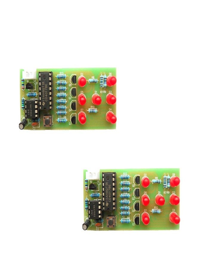 KOOBOOK 2Sets Electronic Dice Board Kit LED Circuit DIY Kit Student Electronic Learning - Image 1
