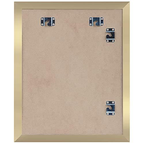 Americanflat 10x12.5 Kids Artwork Picture Frame in Polished Brass- Displays 8.5x11 With Mat and 10x12.5 Without Mat - Composite Wood with Shatter Resistant Glass - Horizontal and Vertical Formats - Image 5
